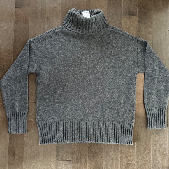 NWT Splendid Arabella Cowl Neck Chunky Chevron Knit Wool Blend Minimalist Small - Picture 2 of 9